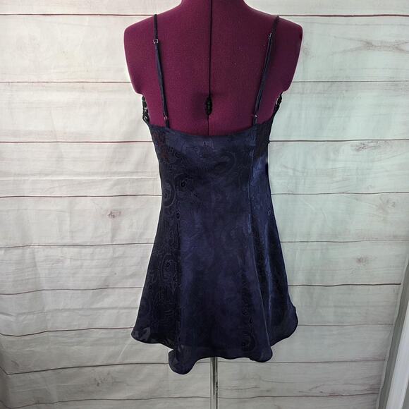 VINTAGE Victoria's Secret Gold Label Slip Dress Womens Medium Purple Chemise 90s - Picture 10 of 12